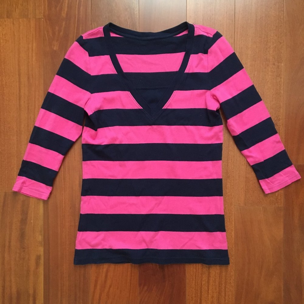 Striped V-Neck Sweater